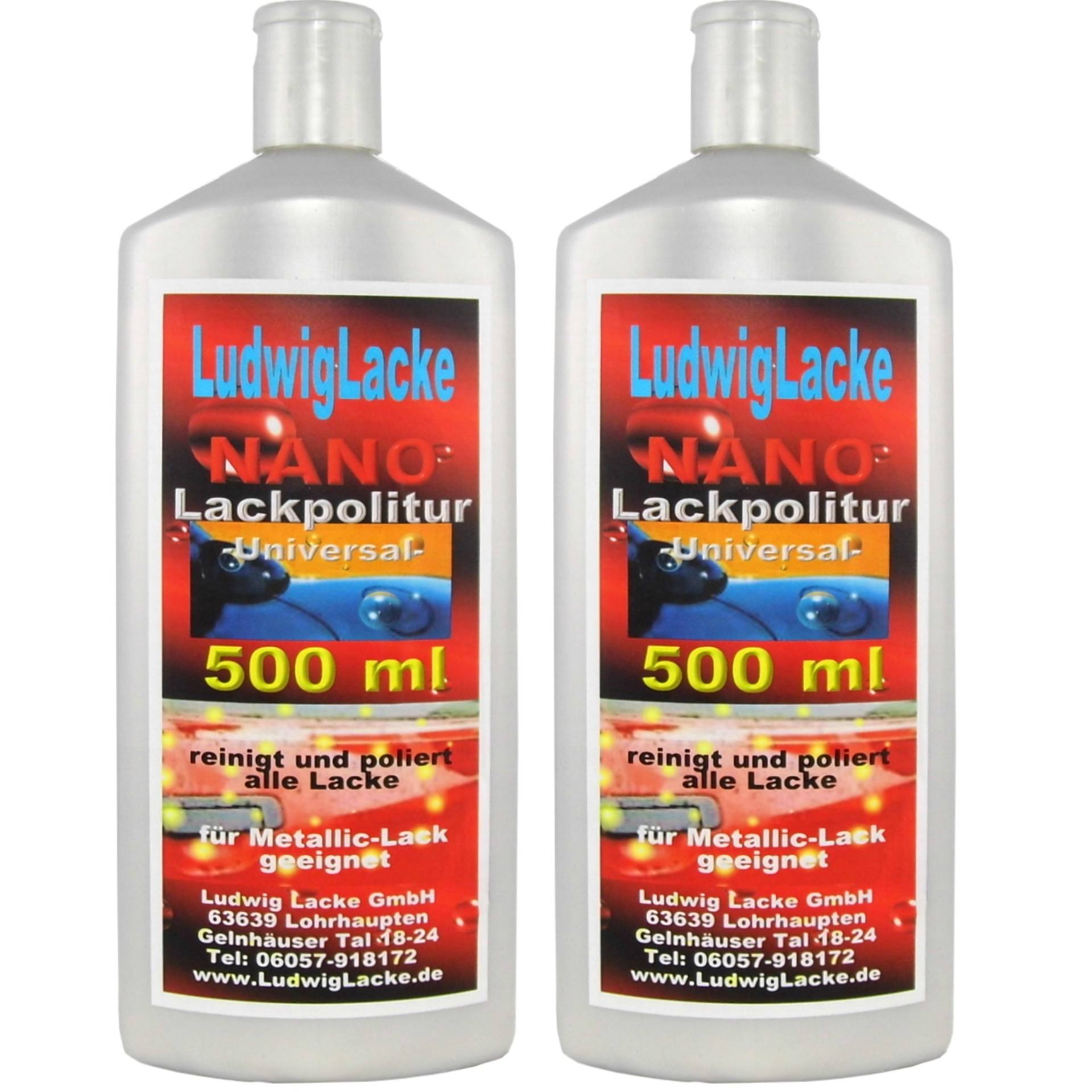 Ludwiglacke 2X Lackpolitur Lackpflege 500 ml von Ludwiglacke