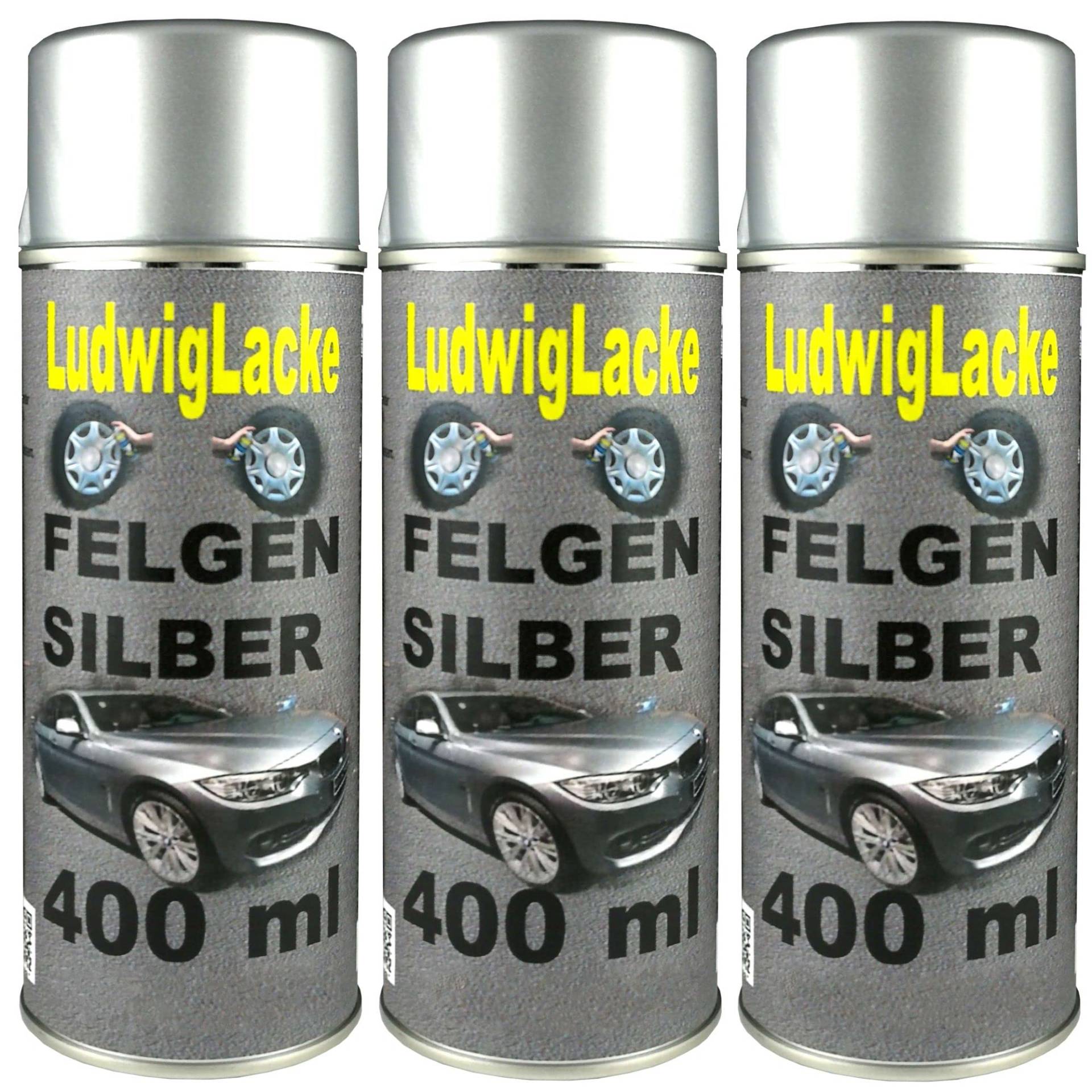 Ludwiglacke 3 Felgensilber Spray a 400 ml + Spraydosenhandgriff Ludwiglacke 3 Felgensilber Spray a 400 ml + Spraydosenhandgriff von Ludwiglacke