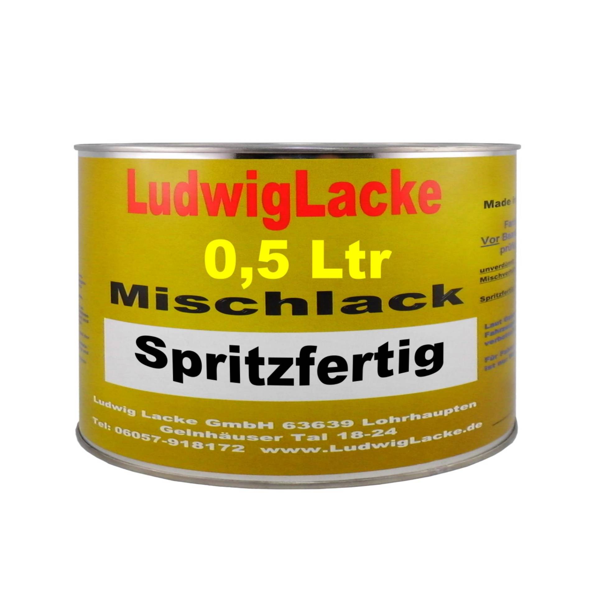 Ludwig Lacke 500ml spritzfertiger Autolack für Mercedes Polarsilber Metallic 761 Bj.00-12 von Ludwig Lacke