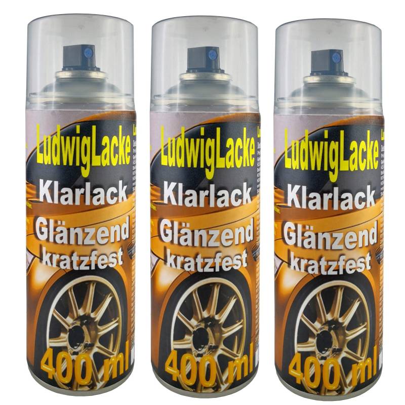 Spraydosen Klarlack glänzend Autolack 3 a 400ml von LudwigLacke