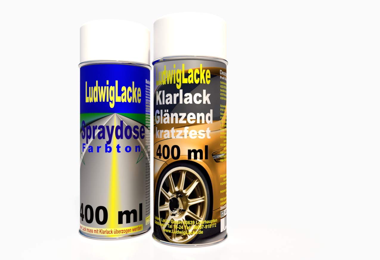 Arktikweiss 9147 im Spray mit Klarlack kompatibel für Mercedes von Ludwiglacke