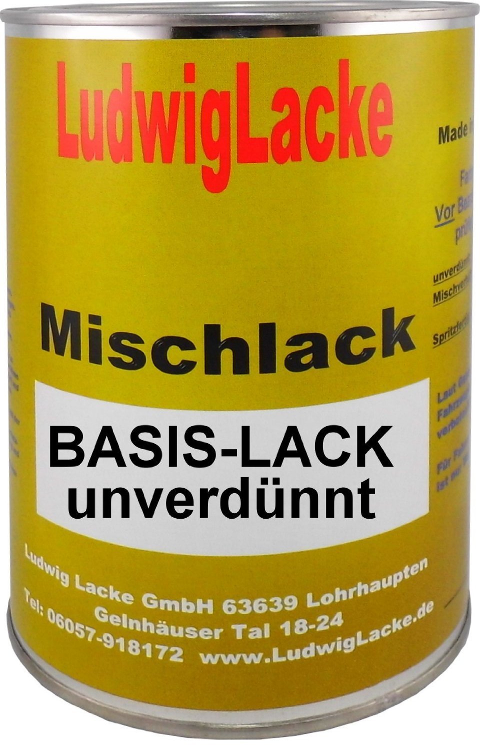 Basislack Reflex Silver Farbcode LA7W oder 8E oder 8E8E Baujahr 1997-2013 Metallic Lack 0,5 Liter Basislack unverdünnt von Ludwiglacke