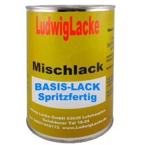 Basislack für VW Schwarz Farbcode L041 oder A1 oder A1A1 Baujahr 1978-2007 Unilack 1 Liter Basislack spritzfertig von Ludwiglacke