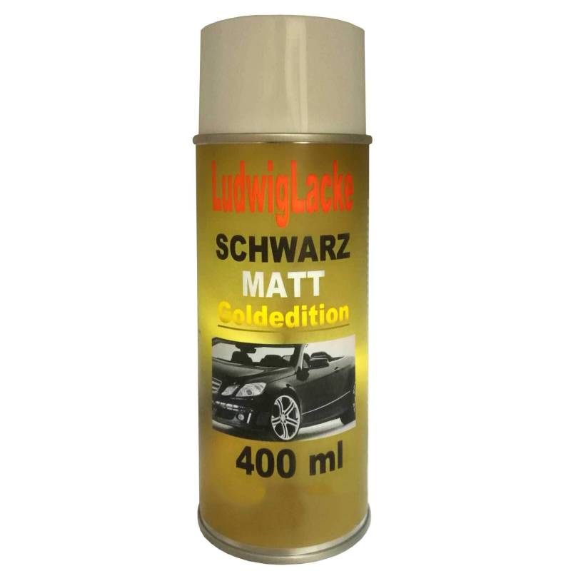 Gold Editon Schwarz Matt 1 x 400ml Spraydose AUTOLACK Qualität Spraylack von Ludwiglacke
