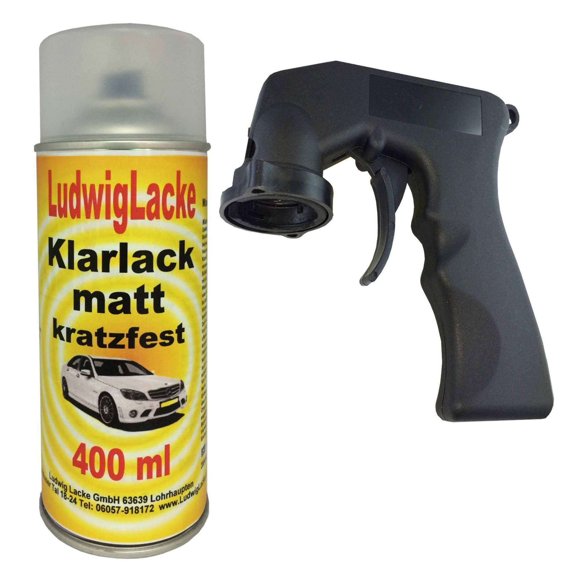 Klarlack matt Spraydose 1 x 400ml Plus Haltegriff von Ludwiglacke