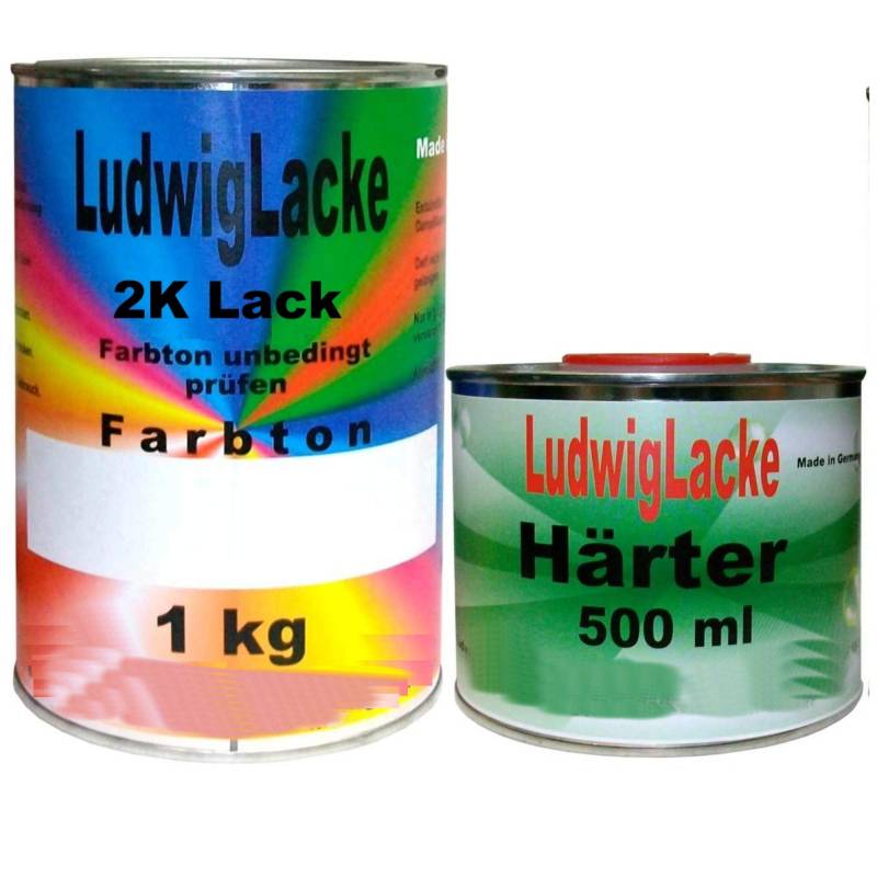 Ludwiglacke 1,5 kg Set Lack mit Härter RAL 3002 Karminrot von Ludwiglacke