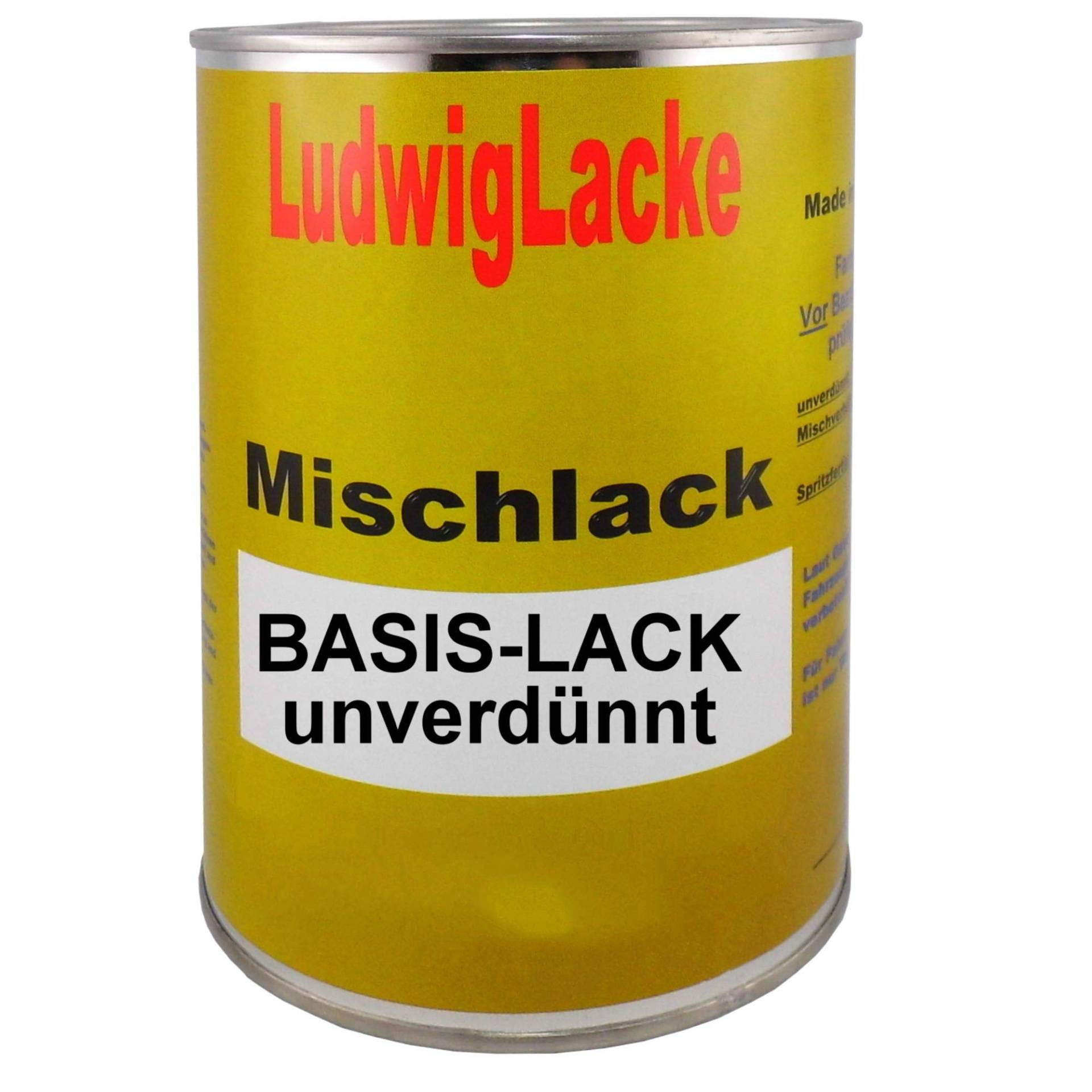 Ludwiglacke 1 Liter unverdünnter Basislack Reflex Silver Farbcode LA7W oder 8E oder 8E8E Baujahr 1997-2013 Metallic Lack (geeignet für VW) von Ludwiglacke