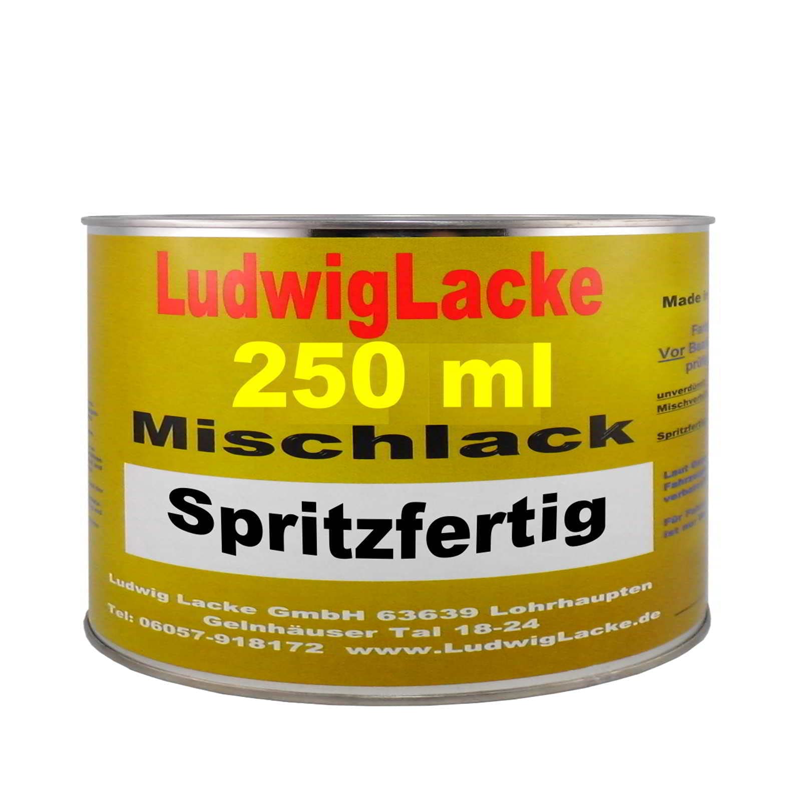 Ludwiglacke 250ml Autolack spritzfertig für Mercedes Arktikweiss 9147 von Ludwiglacke