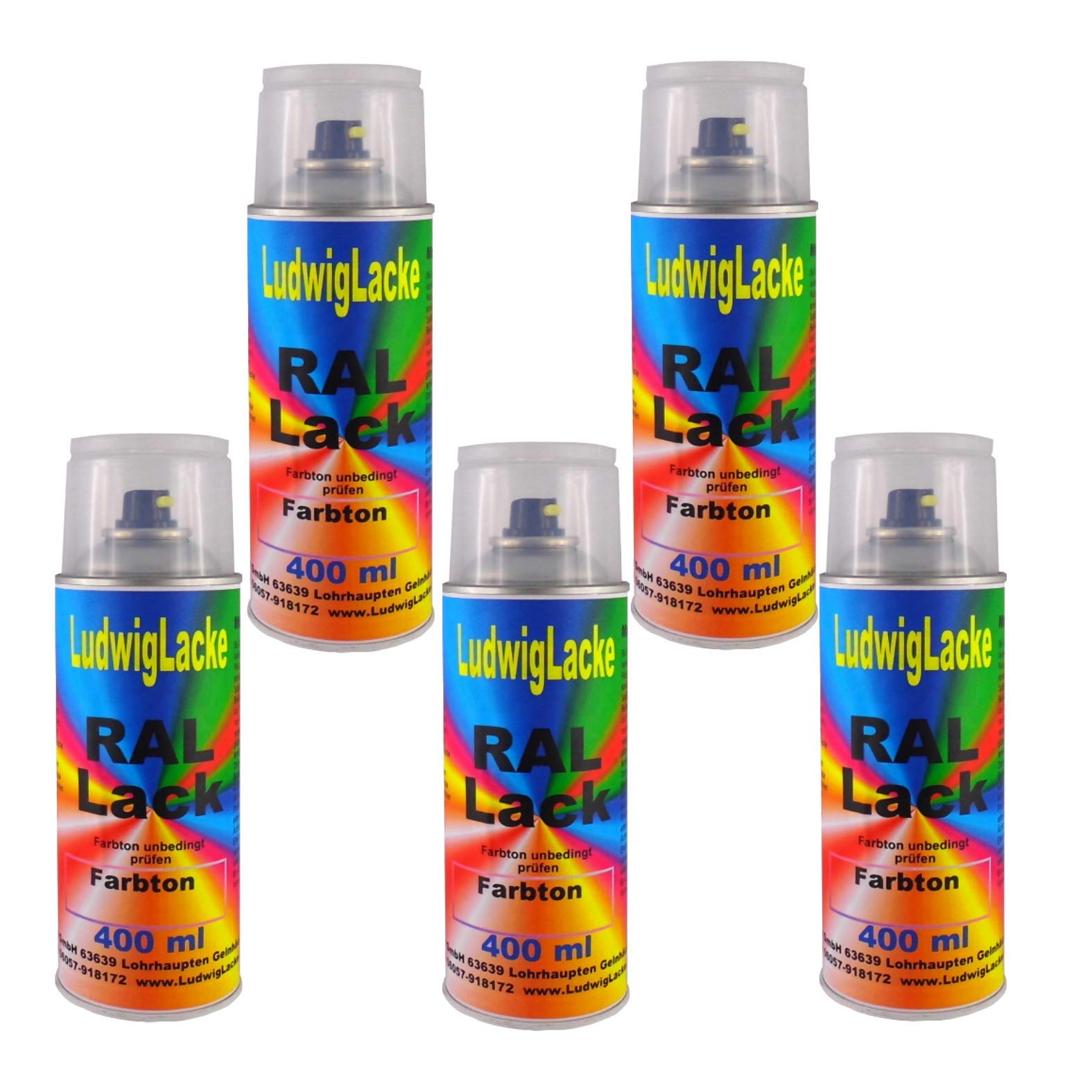 Ludwiglacke 5 Spraydosen 400ml Autolack glänzend RAL 1002 Sandgelb Ludwiglacke 5 Spraydosen 400ml Autolack glänzend RAL 1002 Sandgelb von LudwigLacke