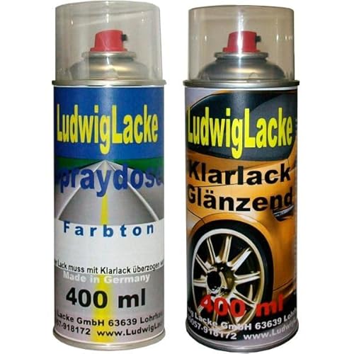 Ludwiglacke Cafe Latte C30 für Nissan Spraydosen Set Autolack & Klarlack je 400ml von Ludwiglacke