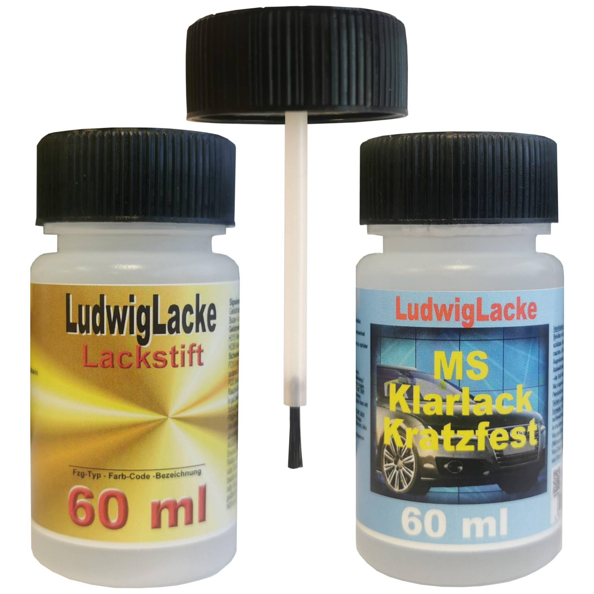 Ludwiglacke Unbekannt Lackstift Set für Porsche Basaltschwarz Farbcode: LC9Z Baujahr: 2000-2013 Perleffektlack - 2 Lackstifte a 50 ml 50 ml Basislack und 50 ml Klarlack. Ludwiglacke Unbekannt Lackstift Set für Porsche Basaltschwarz Farbcode: LC9Z Baujahr: 2000-2013 Perleffektlack - 2 Lackstifte a 50 ml 50 ml Basislack und 50 ml Klarlack. von Ludwiglacke