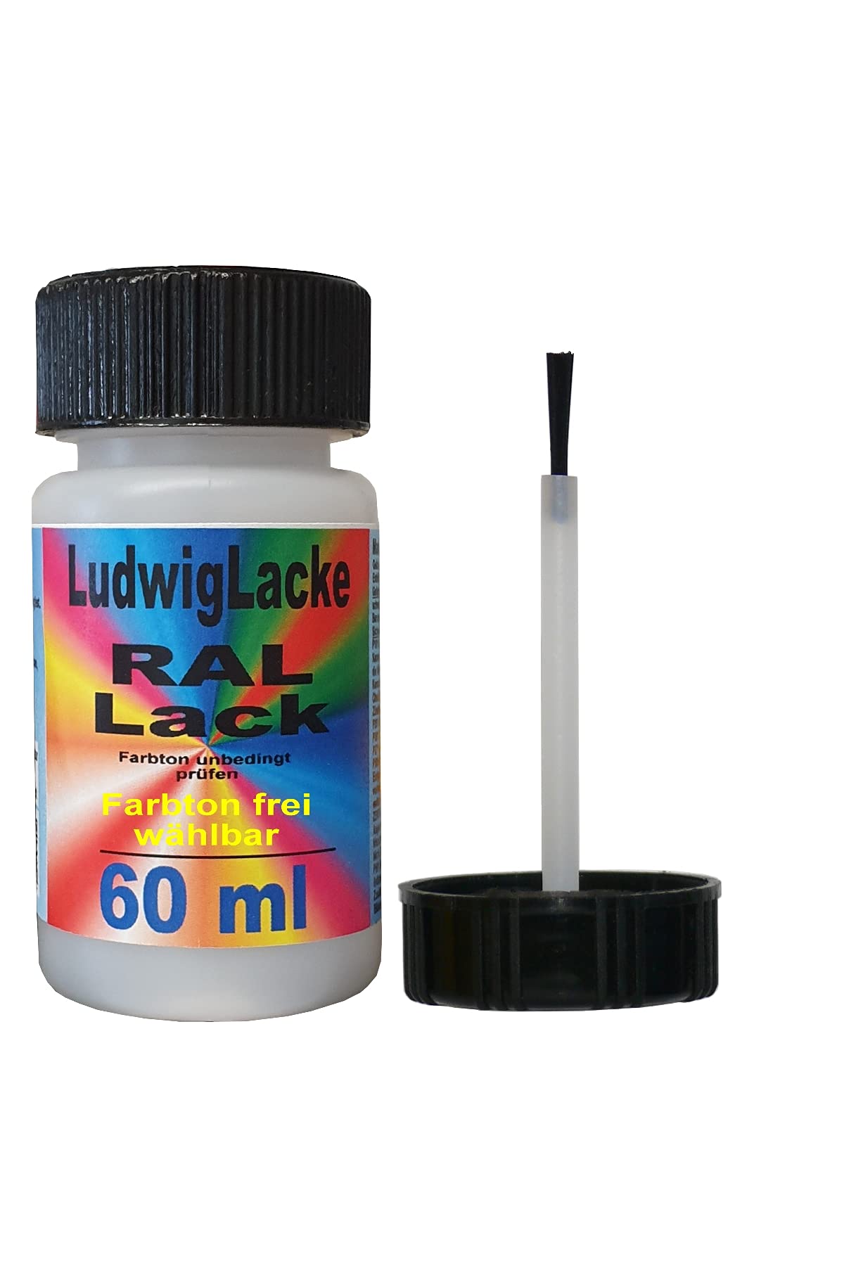 Ludwiglacke RAL 9005 Tiefschwarz Lackstift 60ml mit Pinsel von Ludwiglacke