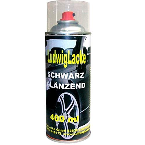 Schwarz glänzend 1 Spraydose AUTOLACK 400ml Made in Germany von Ludwiglacke