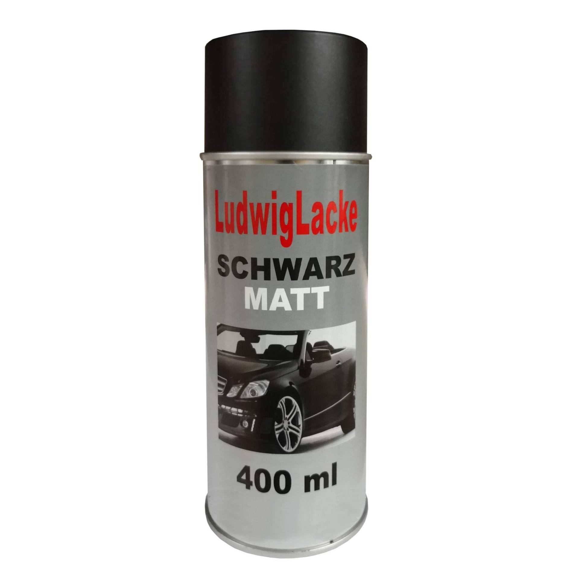 Schwarz matt 1 Spraydose AUTOLACK Lackspray 400ml von Ludwiglacke