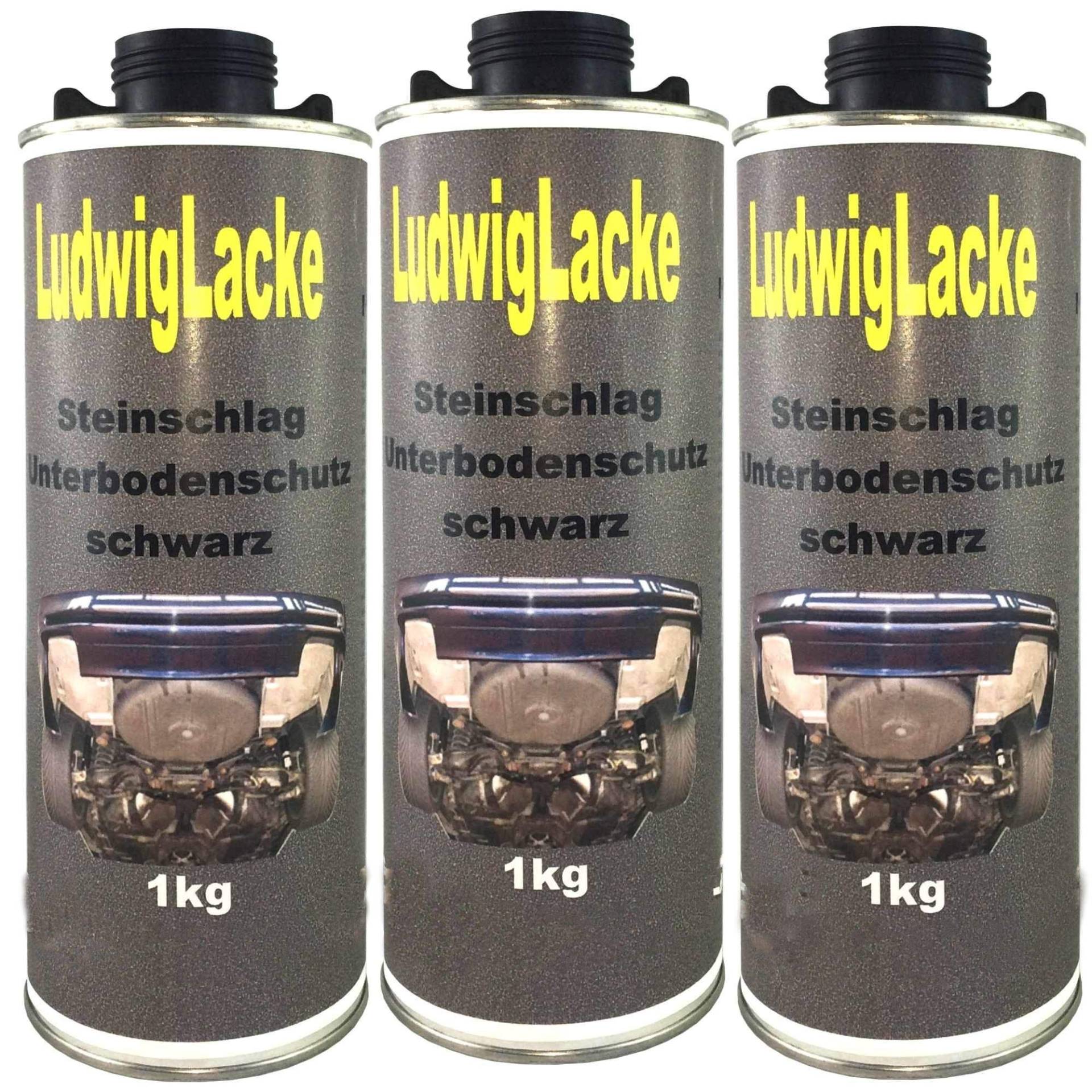 Steinschlagschutz 3 x 1Liter Unterbodenschutz Schwarz für Autolack Steinschlagschutz 3 x 1Liter Unterbodenschutz Schwarz für Autolack von Ludwiglacke