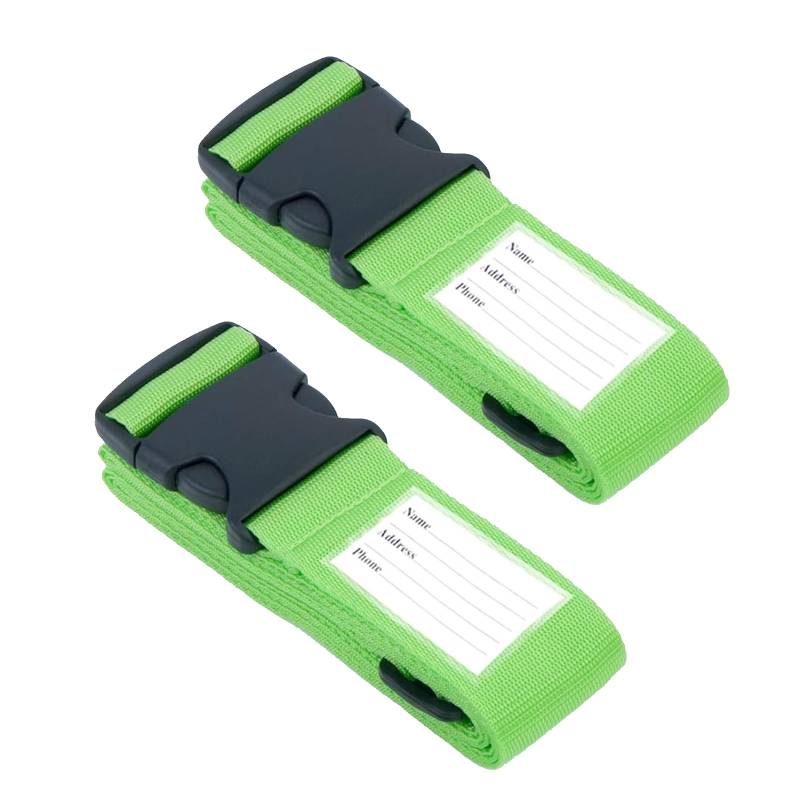 2Pcs Gepäckgurte Koffergurt Sitzgurt Handtaschengurt rutschfeste Kreuz-Gepäckgurte Reisezubehör Herren Damen Verstellbar (Grün) von Lufdegim