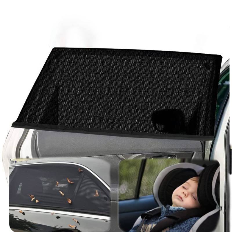 Sonnenschutz Auto 2 Stück Sonnenschutz Auto Baby mit Kinder Erwachsene Haustiere,Auto Sonnenschutz,Universal Sonnenblende,Auto Netz mit UV-Schutz/Blendschutz,Autofenster Heckscheibe Sonnenschutzrollos von Lukione