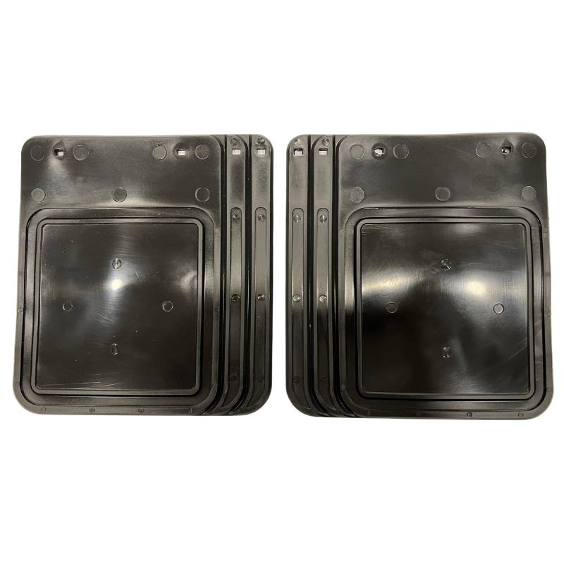 2er Set universal Schmutzfänger PKW Anhänger – Spritzlappen 22,50x19 cm, flexibel & robust, gegen Schmutz & Steinschlag, schwarz – passend für viele Trailer (Schmutzfänger breit) von Lukona