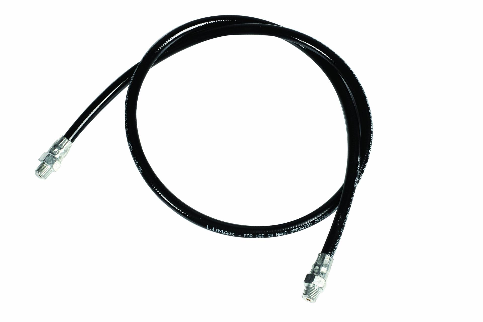 Lumax LX-1208 Thermoplastischer Fettschlauch, 91,4 cm, 4500 PSI (310 Bar), 1/8 Zoll NPT-Gewinde, vollständig verklebte Konstruktion, um Knickfestigkeit zu maximieren und Biegeradius zu minimieren von Lumax