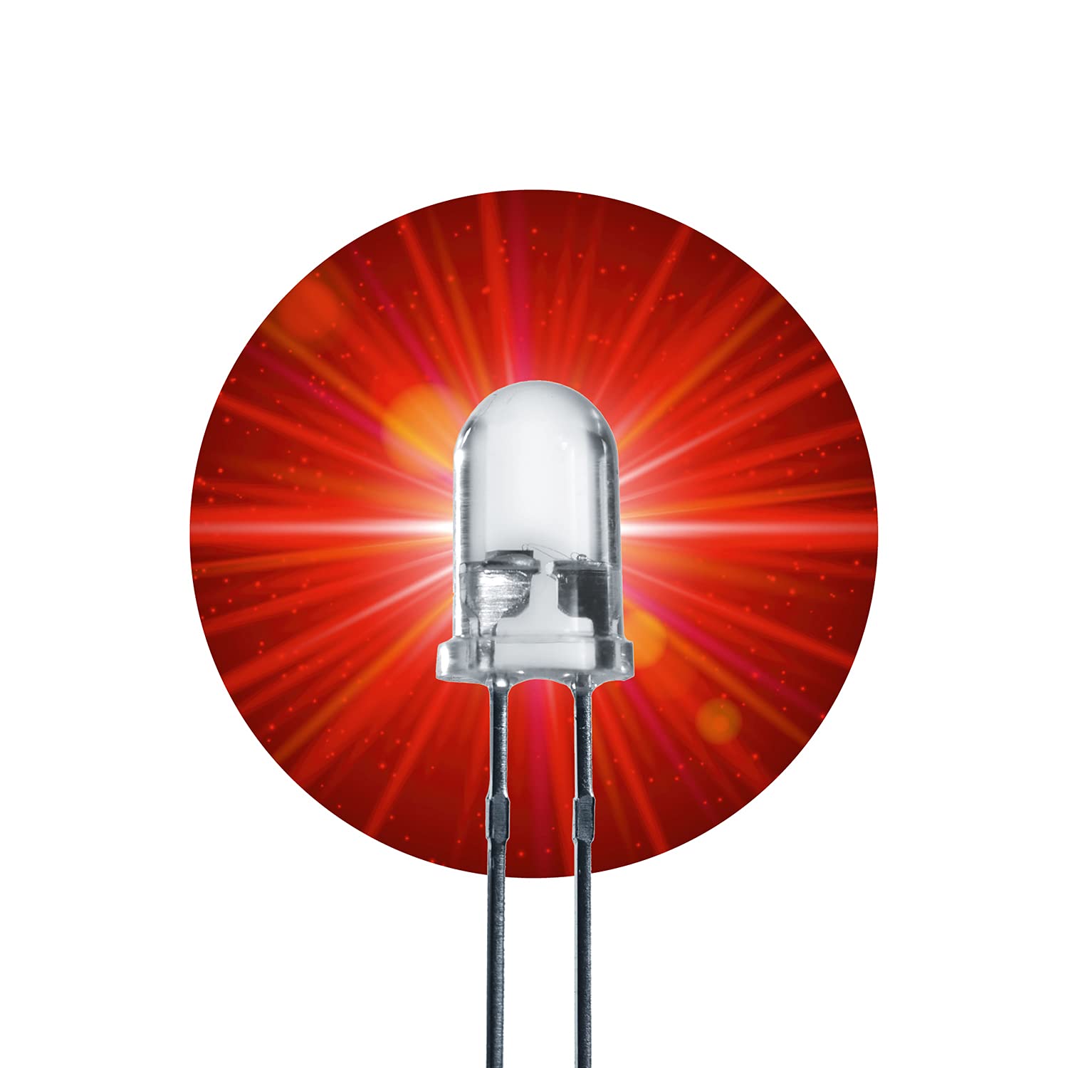 Lumetheus LED 5mm Farbe rot 100 mcd 100 Stück rote Leuchtdioden ca. 2V Diode 2 Pin LEDs Gehäuse klar Lumetheus LED 5mm Farbe rot 100 mcd 100 Stück rote Leuchtdioden ca. 2V Diode 2 Pin LEDs Gehäuse klar von Lumetheus