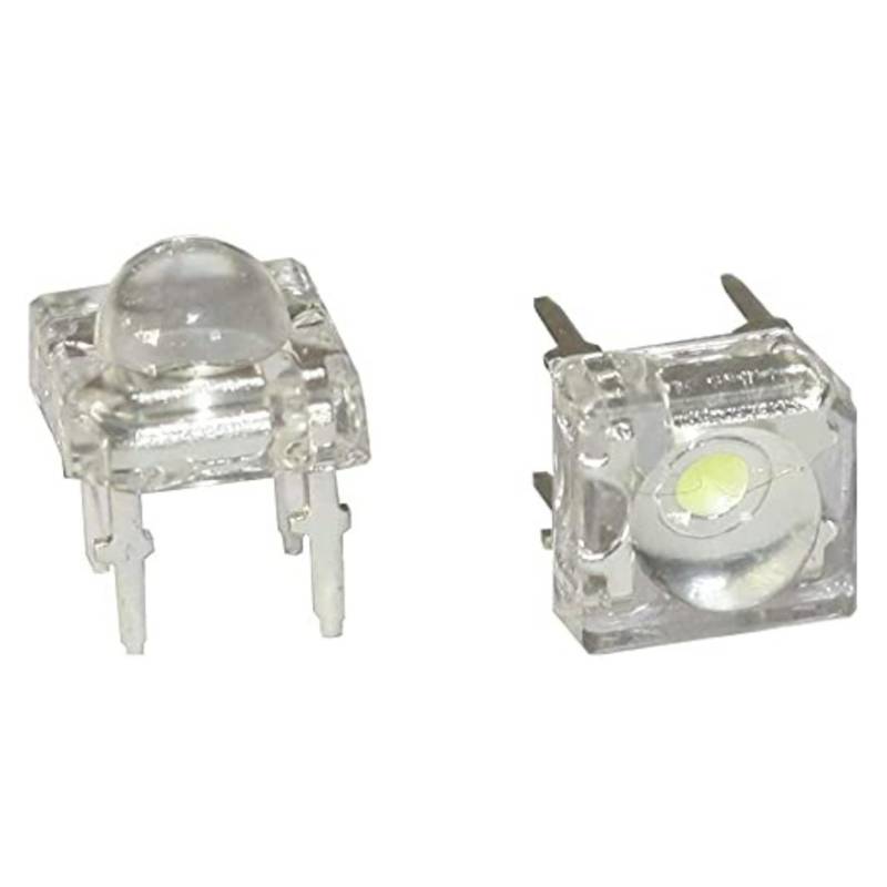 Lumetheus LED 5mm Superflux Farbe weiß 10 Stück Linse Piranha Spider Leuchtdioden ca. 3V weiße Diode 2 Pin LEDs Gehäuse klar von Lumetheus