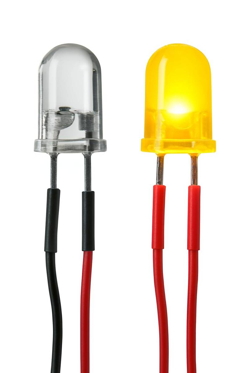 Lumetheus LED verkabelt 12 Volt 5mm Farbe gelb verkabelte LEDs mit Kabel verlötet 12V Widerstand gelbe Leuchtdioden von Lumetheus
