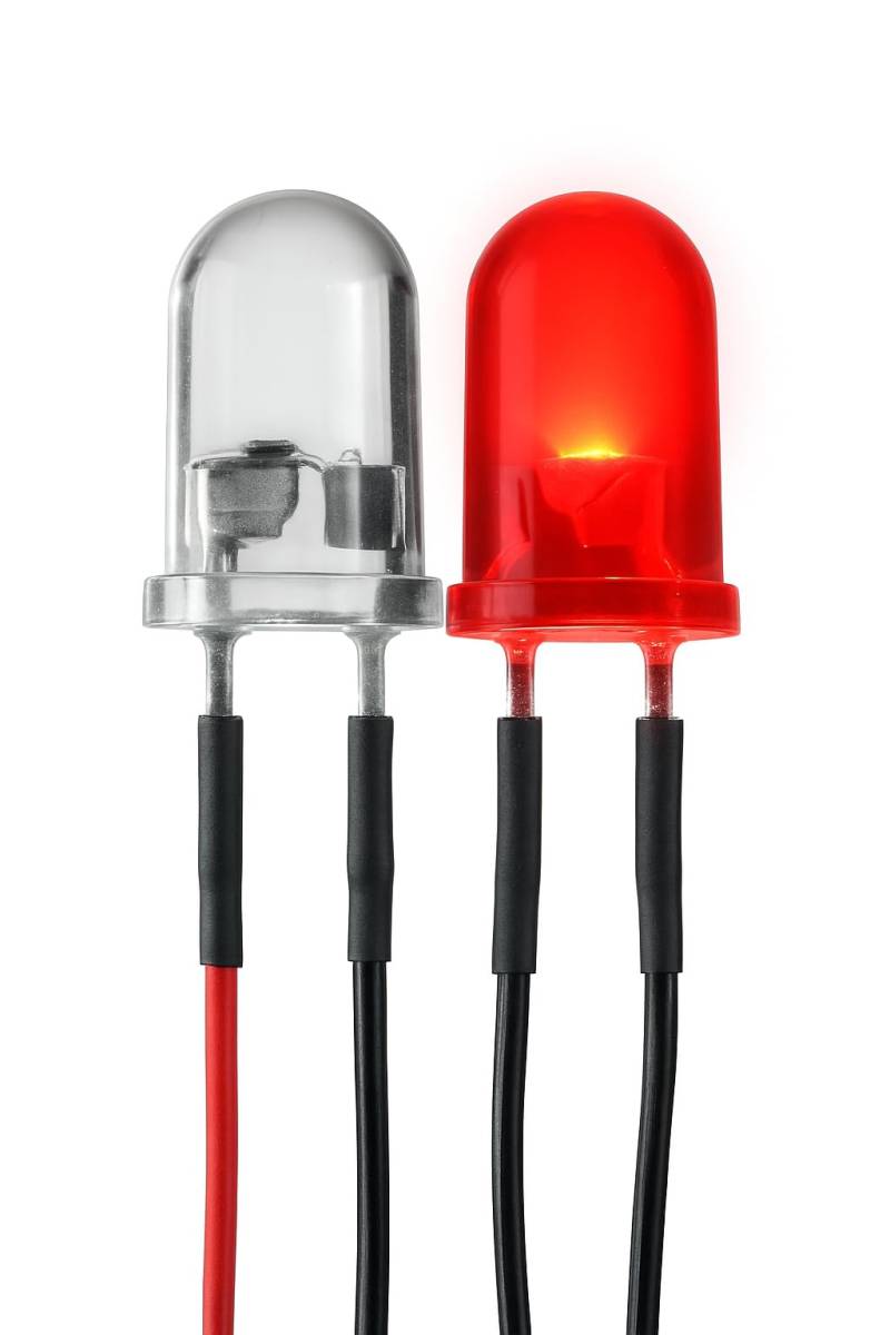 Lumetheus LED verkabelt 12 Volt 5mm Farbe rot 10 Stück verkabelte rote Leuchtdioden mit Kabel verlötet 12V Widerstand von Lumetheus