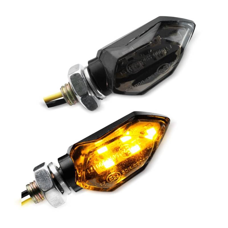 LED Blinker kompatibel für Yamaha MT-09 Tracer 900 E-Prüfzeichen TX12 schwarz getönt von Lumitecs