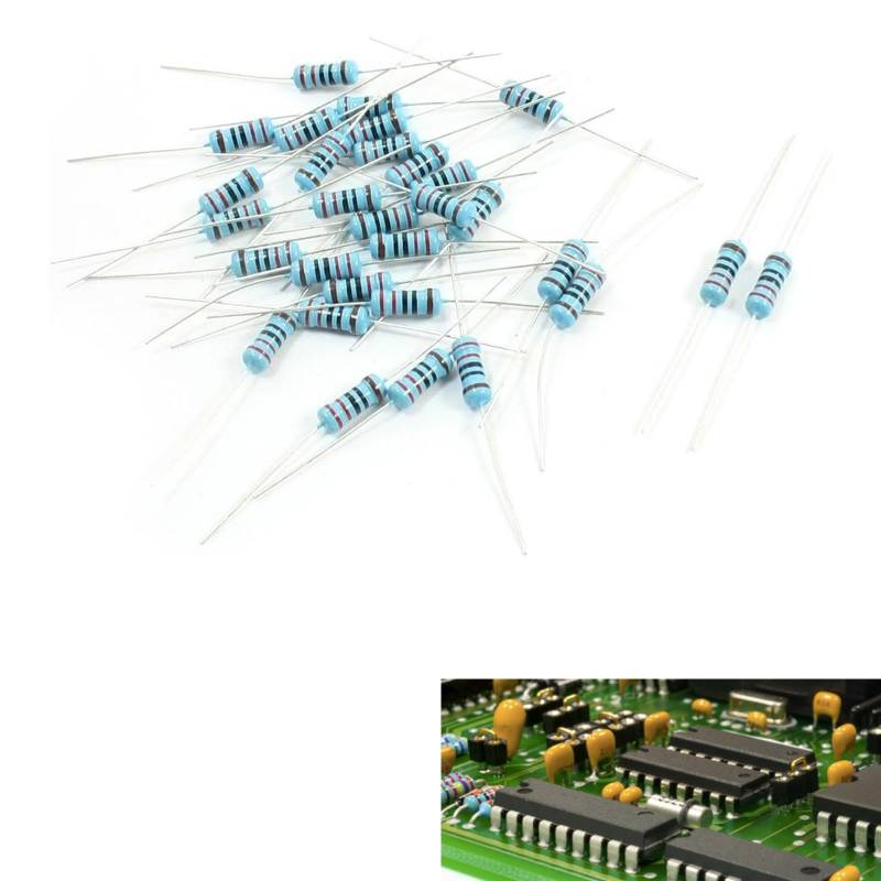 1/4W Widerstand Sortiment Kit 10R-1M Widerstände Set 40 Werte 1% 1/4 Watt Metallfilm Wiederstände Pack Wiederstand Vorwiderstand Wiederständer Elektronik Resistors Resistor Box（600 Stück） von Lunpog