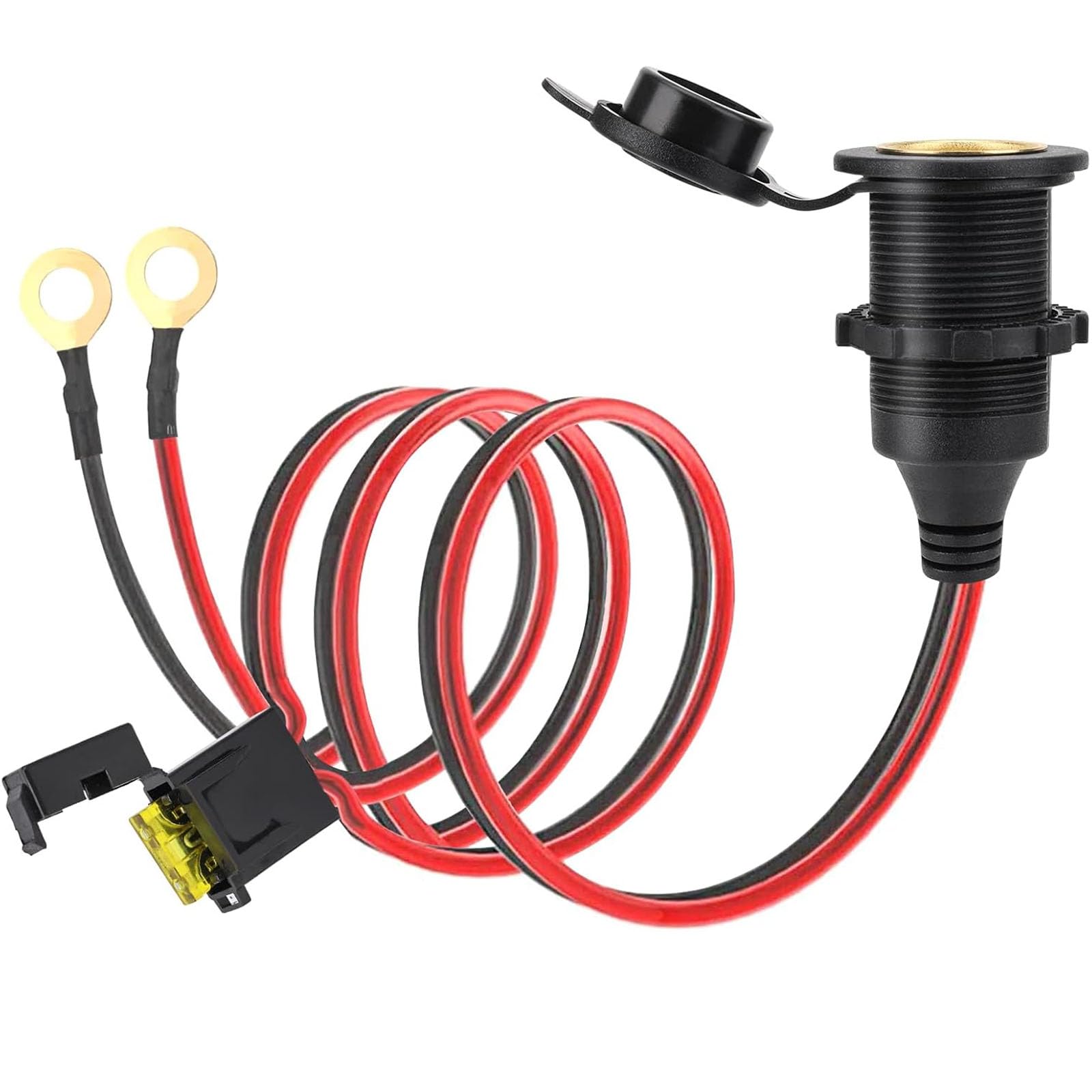 2m Hochleistungs Zigarettenanzünderbuchse Wasserdicht Marine Grade 12V / 24V Gleichstrom-Feuerzeugsteckdose Steckdose für Boot Motorrad Auto 2.5mm² Anschlusskabel 20A 2m Hochleistungs Zigarettenanzünderbuchse Wasserdicht Marine Grade 12V / 24V Gleichstrom-Feuerzeugsteckdose Steckdose für Boot Motorrad Auto 2.5mm² Anschlusskabel 20A von Lunpog