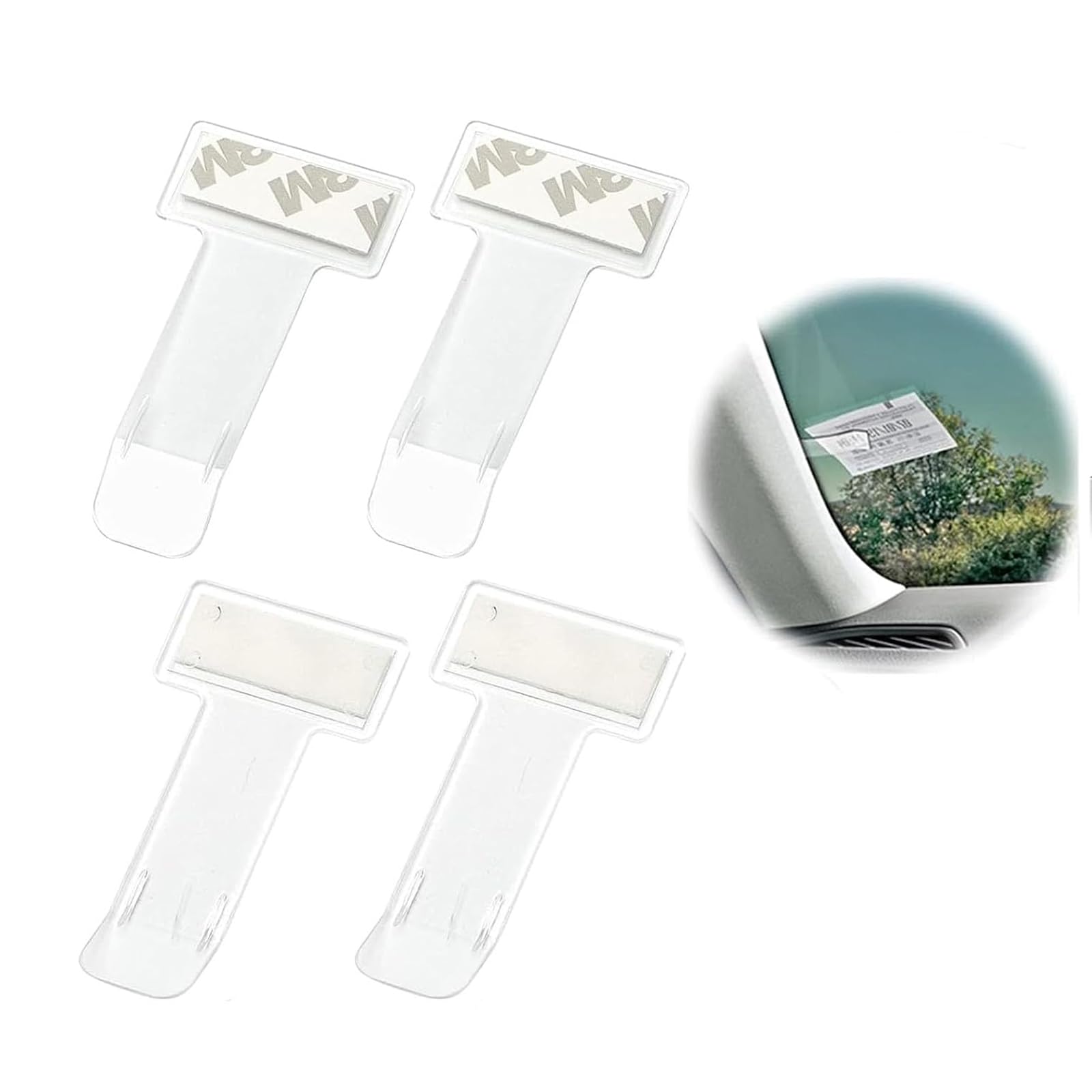 Lunpog 4 Stück Ticket Halterung Auto, Transparente Auto Halter Clip,parkscheinhalter Clip,Parkausweishalter,parkscheinhalter windschutzscheibe,Selbstklebend Tickets Clips für Parkschein Lunpog 4 Stück Ticket Halterung Auto, Transparente Auto Halter Clip,parkscheinhalter Clip,Parkausweishalter,parkscheinhalter windschutzscheibe,Selbstklebend Tickets Clips für Parkschein von Lunpog