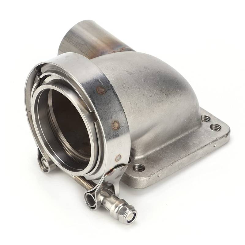 2,5 -Zoll -V -Band -Turbo -Ellbogenadapter, Flansch 304 Edelstahl und Klemme für T3 T4 Turbolader von Luocute