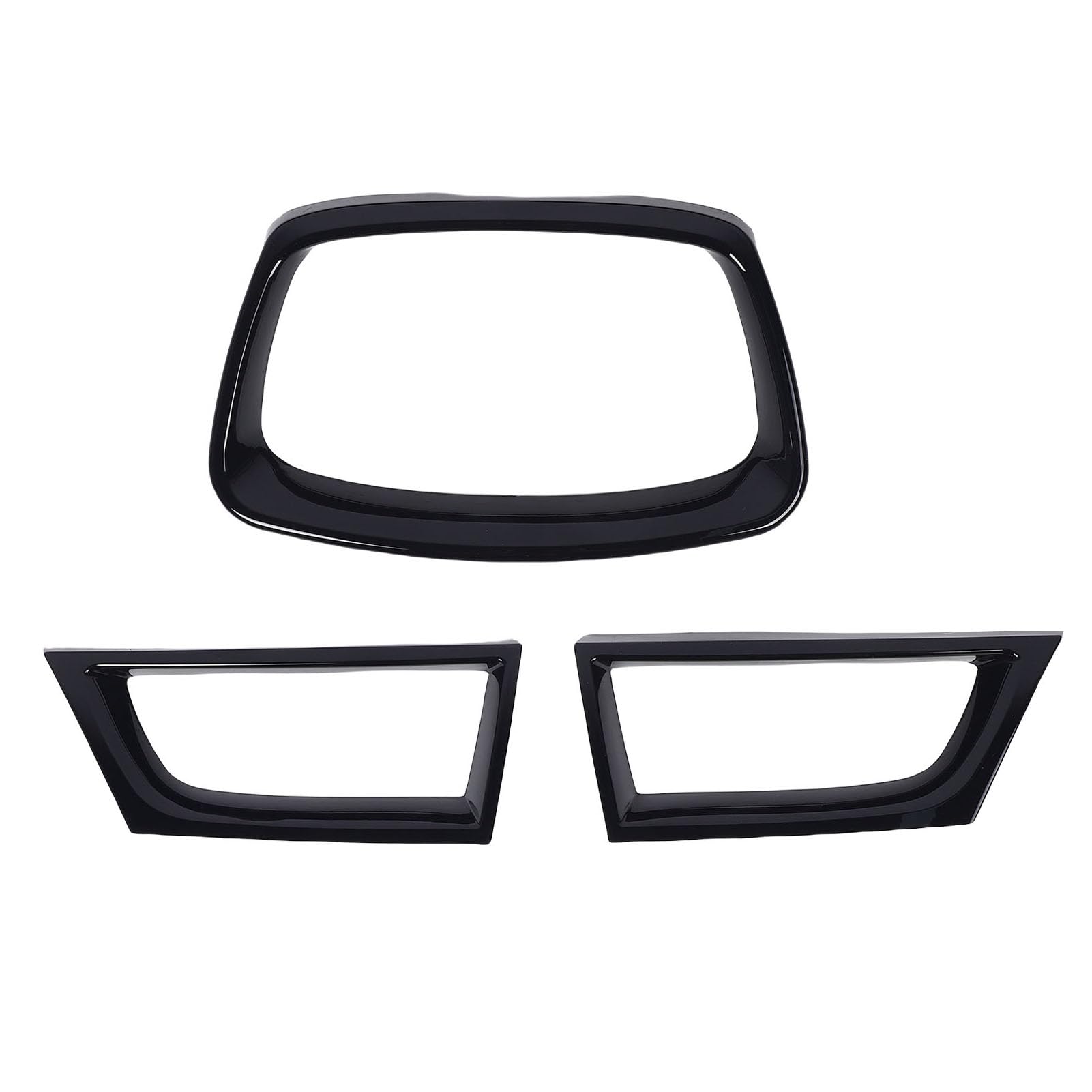 Luocute 3 Stcs Frontgrill Overlay-Abdeckung, Vordere Gitter-Surround-Ziergrenze Dekorative Zierigkeit für WRX STI 9. Gen 2006-2007 mit ABS-Material, Einfache Installation (Helles Schwarz) von Luocute