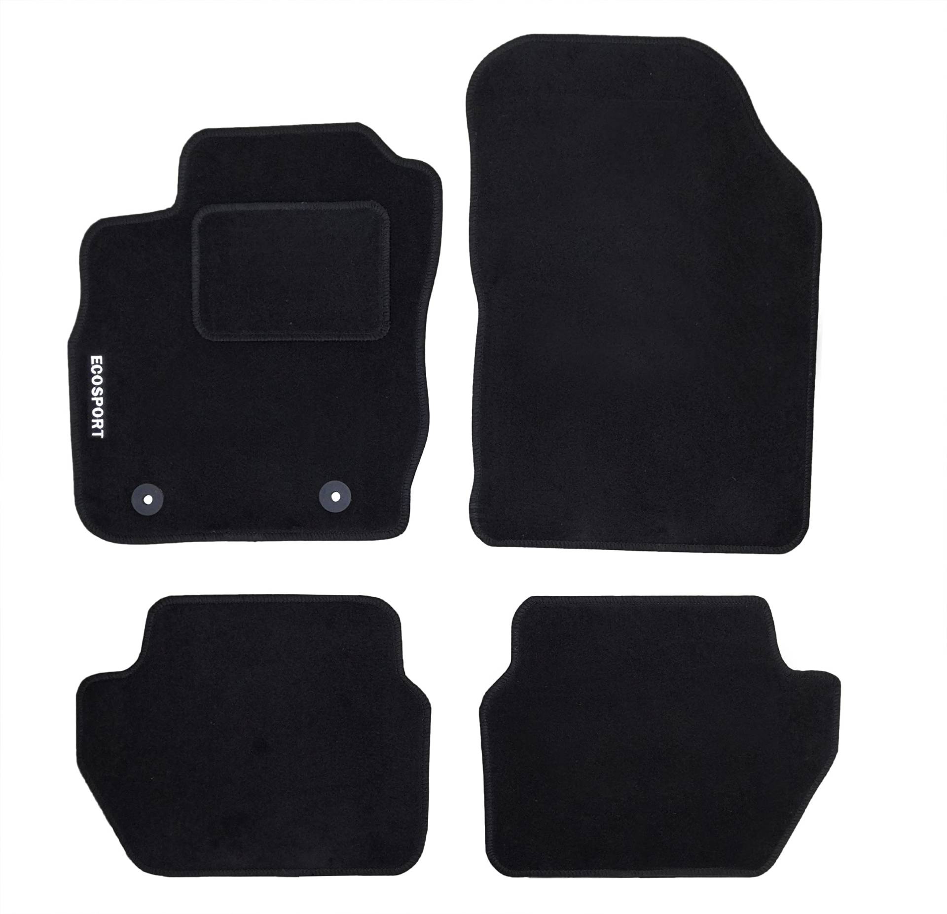 Fußmatten aus Teppichstoff mit Logo für EcoSport mit 2 Befestigungsclips Fußmatten aus Teppichstoff mit Logo für EcoSport mit 2 Befestigungsclips von Lupex Shop