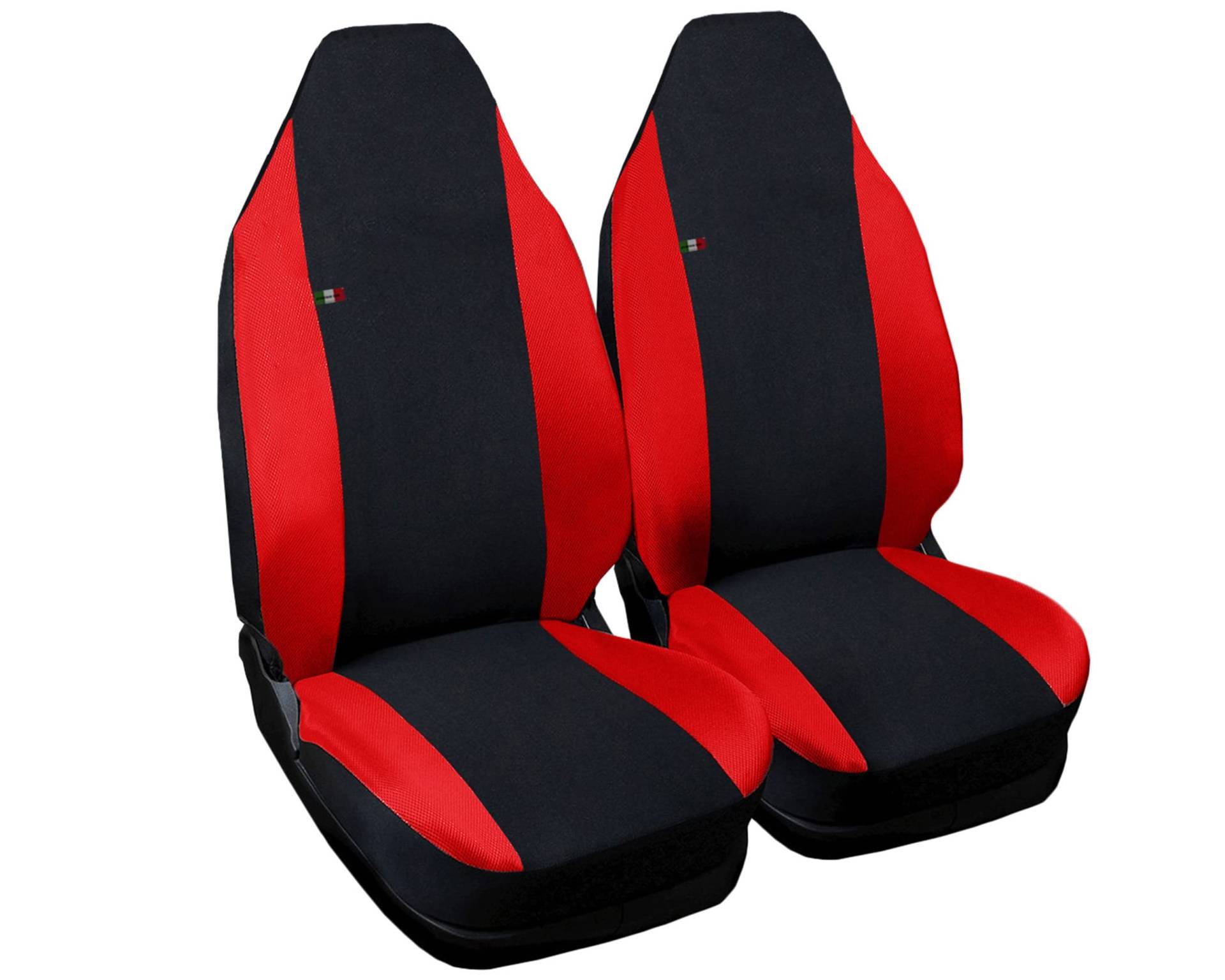 Lupex Shop Sitzbezüge für Autositz, kompatibel mit Smart erste Serie, Schwarz, Rot, W450, Sitzbezüge, Paar Vordersitzbezüge, Auto-Innenraum von Lupex Shop