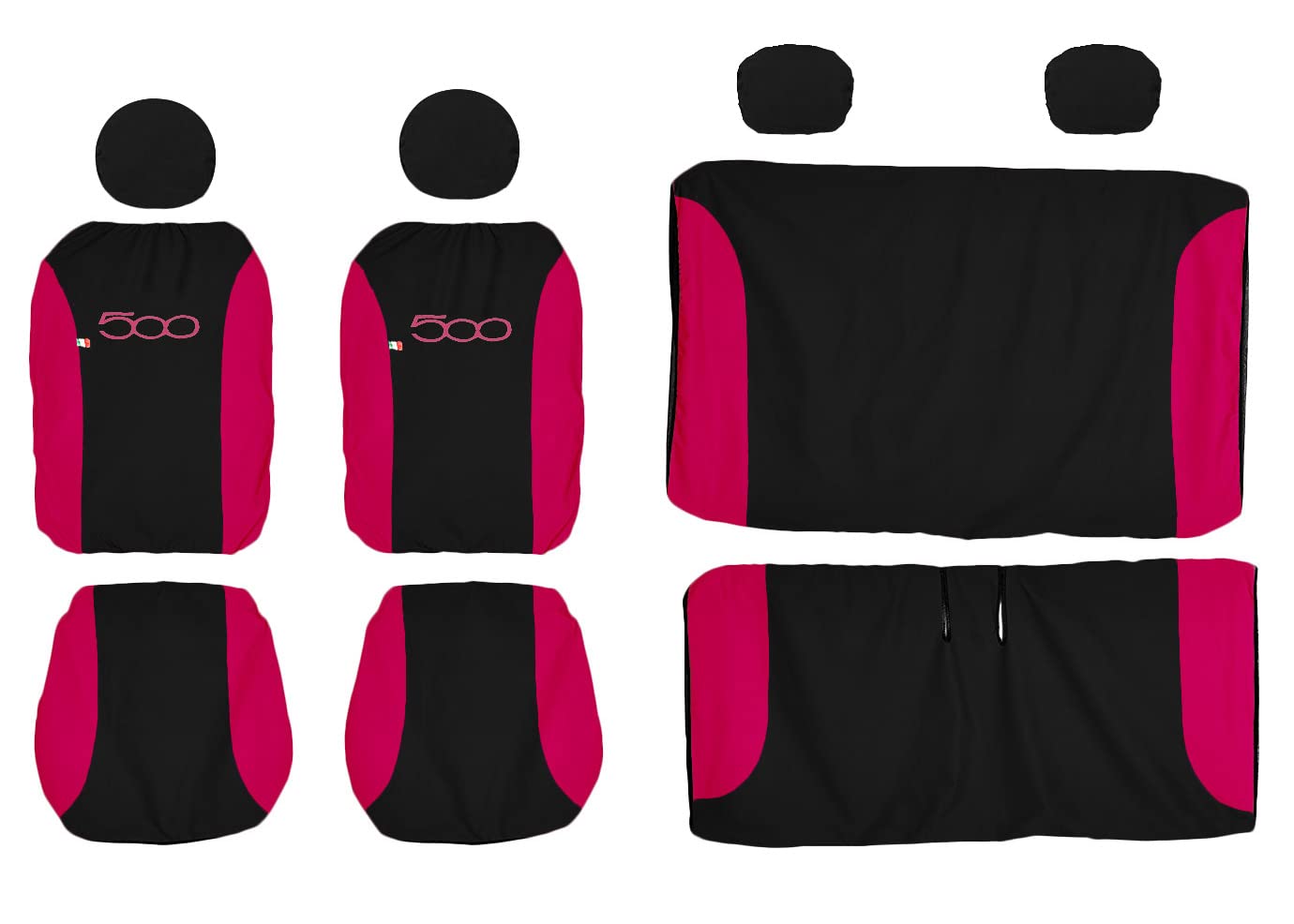 Lupex Shop LD.500_F All Sitzbezüge kompatibel mit 500 | Schwarz Fuchsia Linie Damen | Sitzbezug-Set vorne und hinten | gesticktes Logo | Airbag kompatibel | Autozubehör Innenraum Lupex Shop LD.500_F All Sitzbezüge kompatibel mit 500 | Schwarz Fuchsia Linie Damen | Sitzbezug-Set vorne und hinten | gesticktes Logo | Airbag kompatibel | Autozubehör Innenraum von Lupex Shop