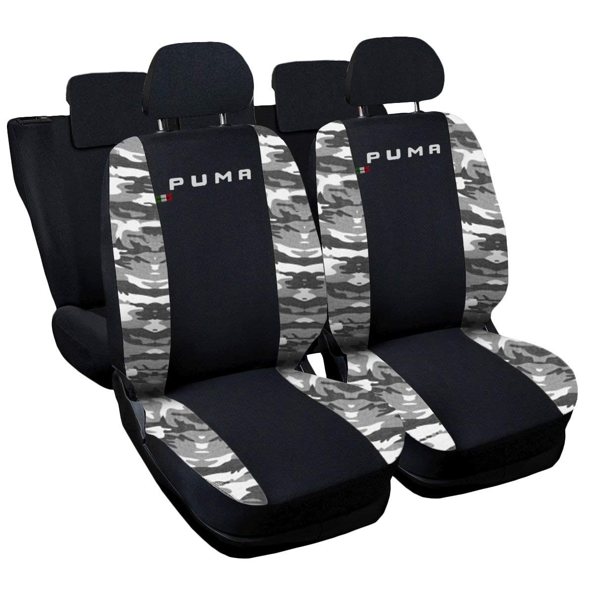 Lupex Shop N.Mch Sitzbezüge, kompatibel mit Puma, Schwarz/Camouflage von Lupex Shop
