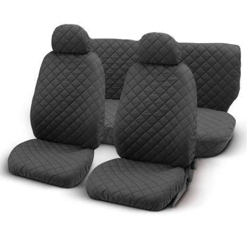 Lupex Shop Trap_Gs Gesteppte Baumwolle Auto-Sitzbezüge - dunkel grau von Lupex Shop