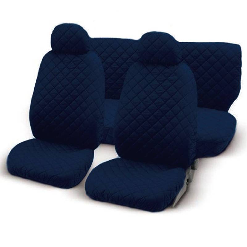 Lupex Shop Trap_bs Gesteppte Sitzbezüge aus Baumwolle - tiefblau von Lupex Shop
