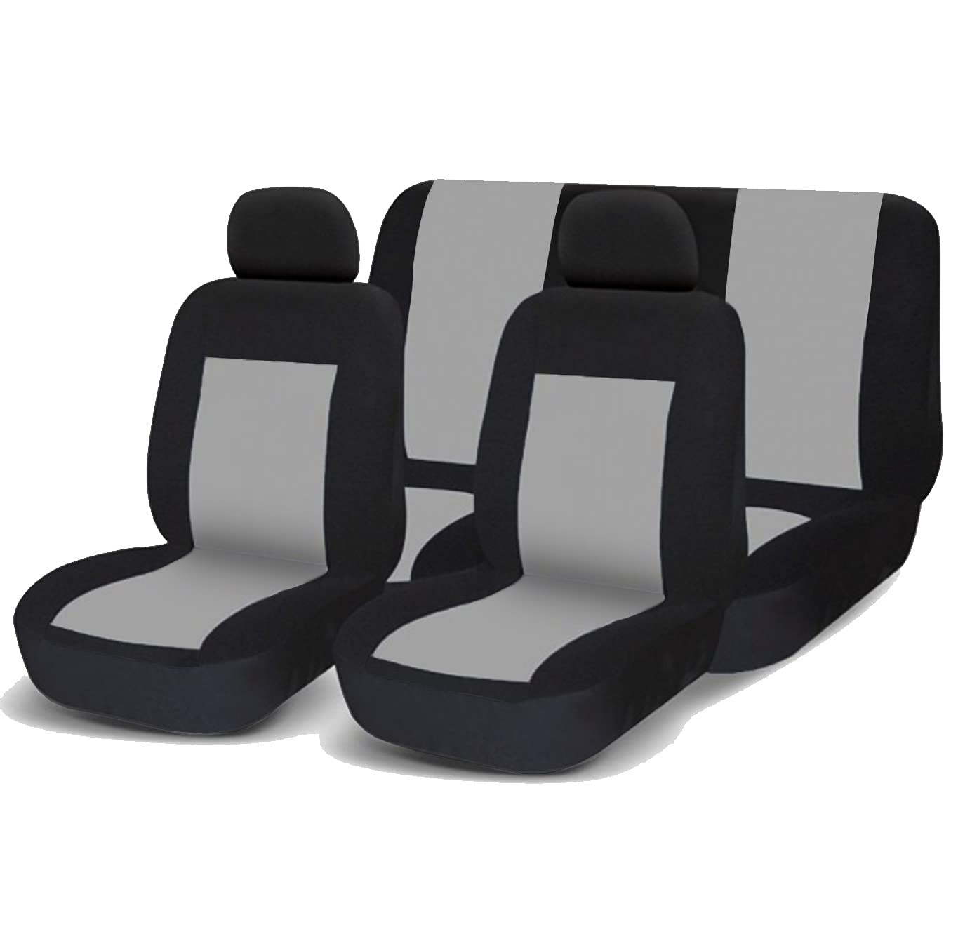 Lupex Shop Universal-Sitzbezüge aus Polyester, anpassbar an alle Autos mit Standardsitzen, Set vorne und hinten, Soft Grau Lupex Shop Universal-Sitzbezüge aus Polyester, anpassbar an alle Autos mit Standardsitzen, Set vorne und hinten, Soft Grau von Lupex Shop