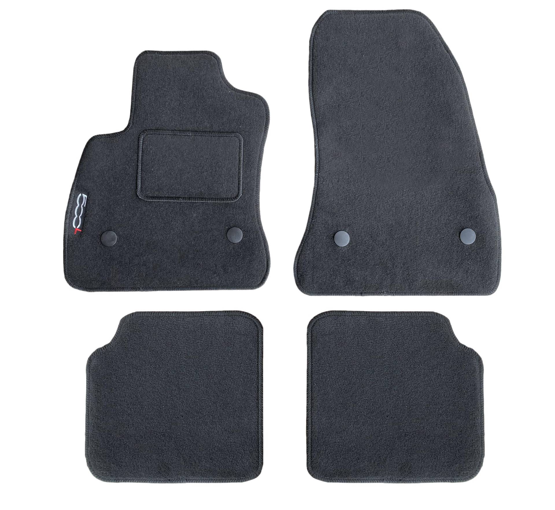 Lupex Shop tpmis4fix _ 500L Fußmatten Auto aus Teppich mit Logo für 500L mit 4 Clip Lupex Shop tpmis4fix _ 500L Fußmatten Auto aus Teppich mit Logo für 500L mit 4 Clip von Lupex Shop