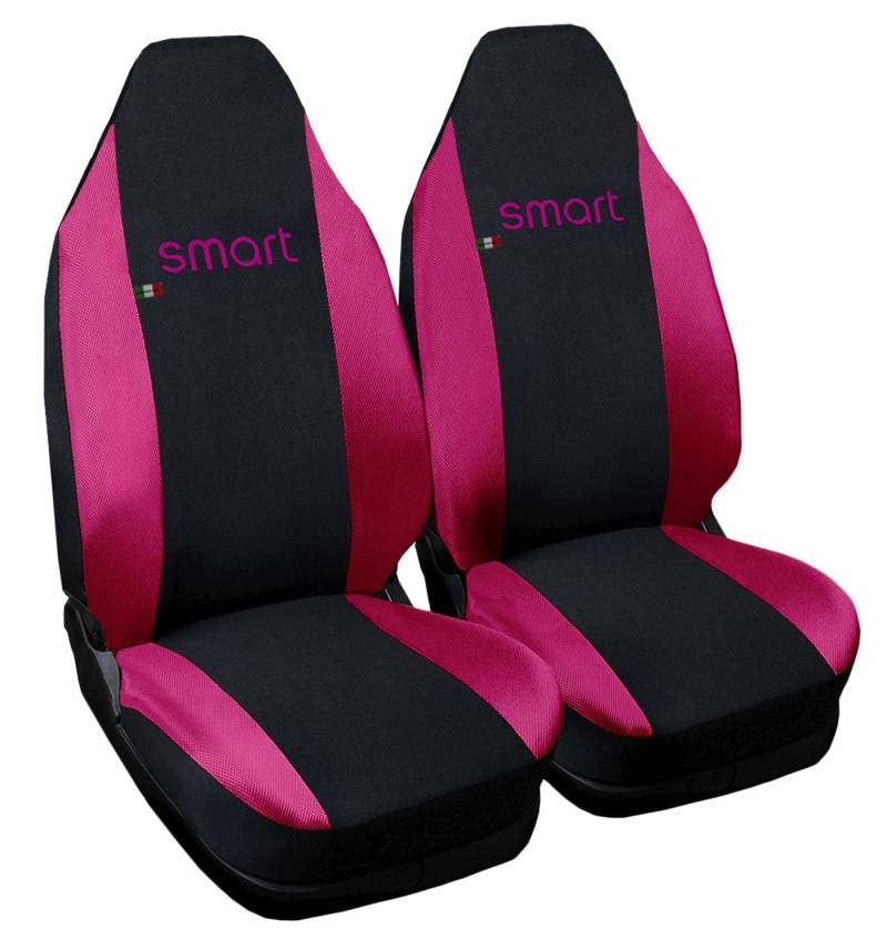 Smart zweifarbige Sitzbezüge - Weibliche Linie - schwarz fuchsienfarbe von Lupex Shop