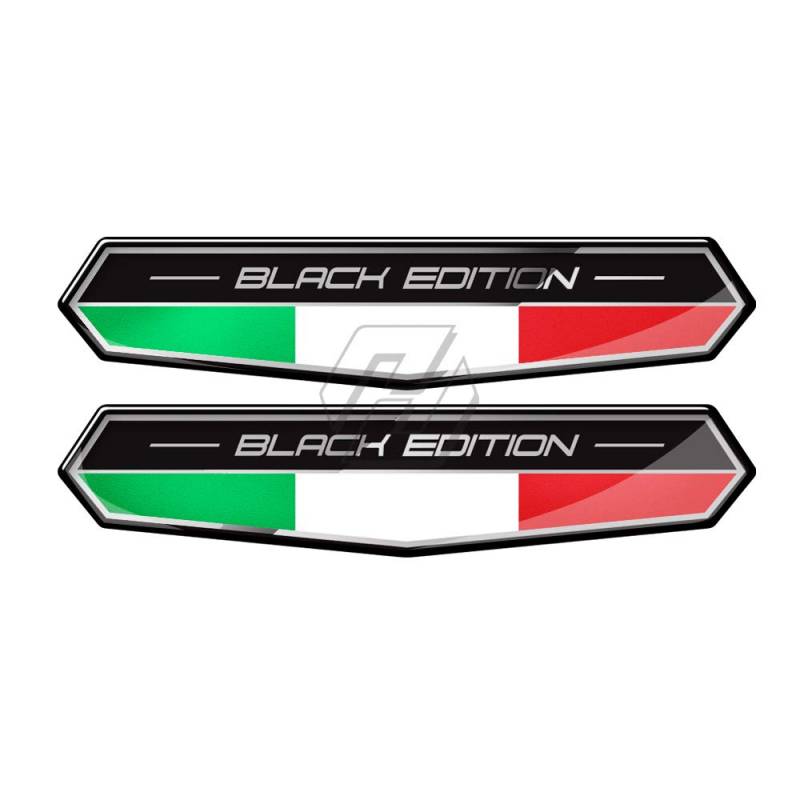QISUO Italien Flagge Aufkleber Italia Black Edition Aufkleber for Piaggio Vespa GTS150 GTS250 GTS300 GTV150 GTV250 GTV300 von Lupsty