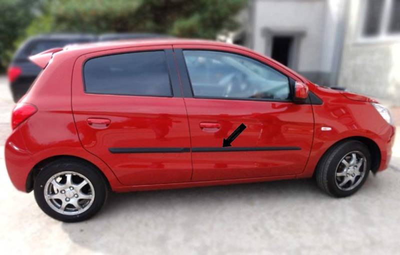 Spangenberg Seitenschutzleisten schwarz passend für Mitsubishi Space Star oder Mirage ab Baujahr 2012- F17 (3700017) von Lupsty