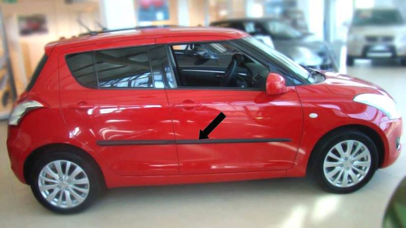 Spangenberg Seitenschutzleisten schwarz passend für Suzuki Swift IV Schrägheck 5-Türer ab Baujahr 10.2010- F17 (3700017) von Lupsty