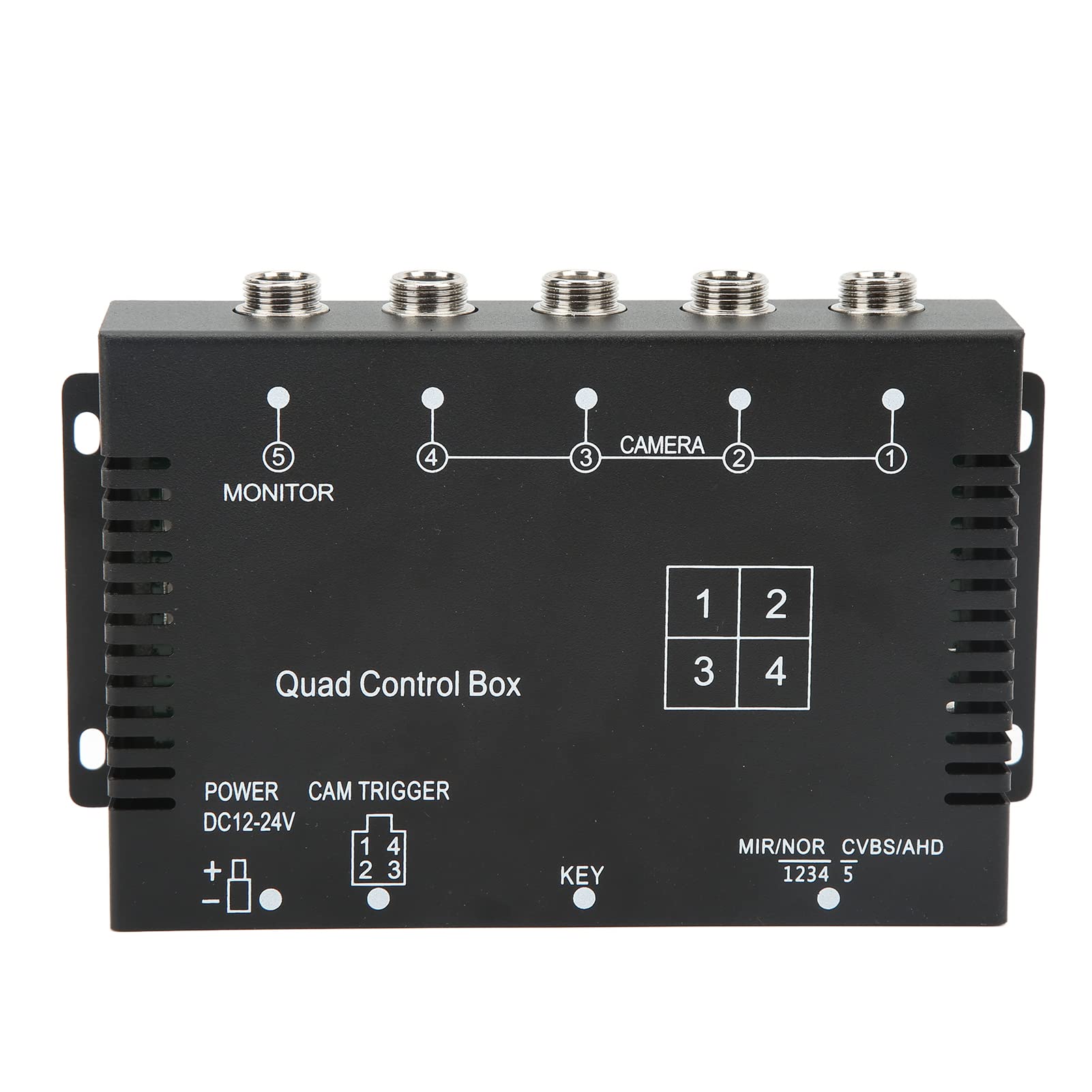 4-Kanal-Video-Splitter 1080P AHD DC12V 24V Kameras Videosteuerung Autokameras Image Switch Combiner Box Video-Quad-Splitter-Multiplexer-Prozessor-Umschalter für Wohnmobil-LKW-Bus von Luqeeg