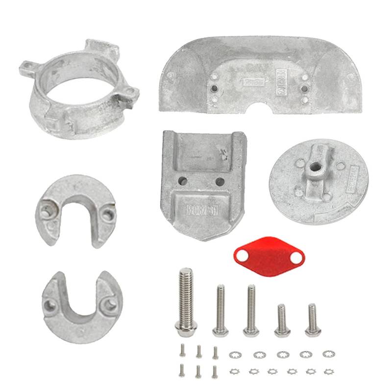 Aluminium Anodensatz, 888756Q01 Hochfester Anodensatz für die Schifffahrt Rostfreier Anodensatz Wasserdichter Marine Anodensatz für Mercruiser Alpha 1 Generation 2 Sterndrives von Luqeeg
