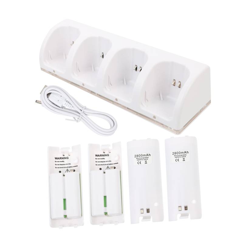 Lurrose 1Satz Smart Battery Ladegerät mit Slots Praktische Ladestation für Wiederaufladbare Batterien Kompatibel mit Fernbedienungen Einfache Handhabung Langlebiges von Lurrose