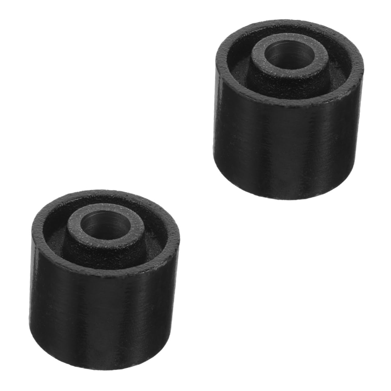 Lurrose 2 Stück Doppelpumpe niedrige Vorderrad Aluminium für schwer Lager Reparatur Mehrzweck-Wagenteil Wagenheber-Radrolle Professionelles Wagenheberteil Wagenheberrad Stahl Schwarz von Lurrose