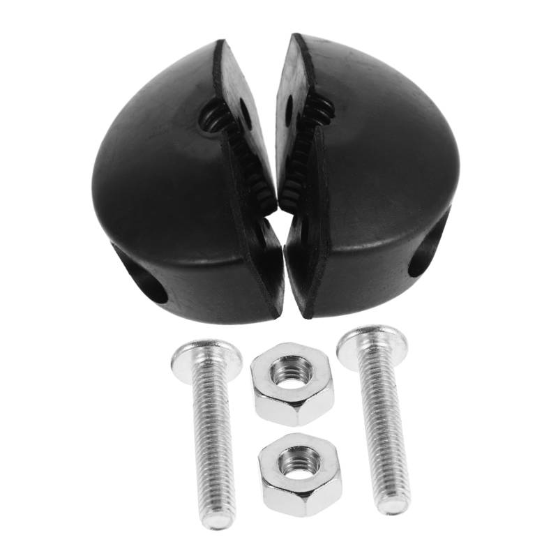 Lurrose 2 Stück Schlauchtrommel Druckluftstopper Luftschlauchstopper Kordelstopper Kabel Ballstopper Rohr Wasserstopper Kit Schwarz Gummi von Lurrose